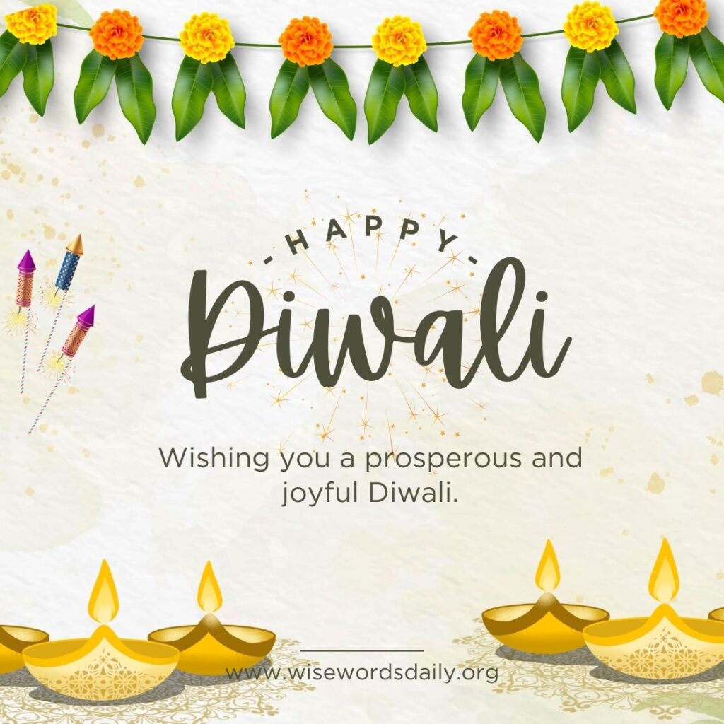 Wishing you a prosperous and joyful Diwali